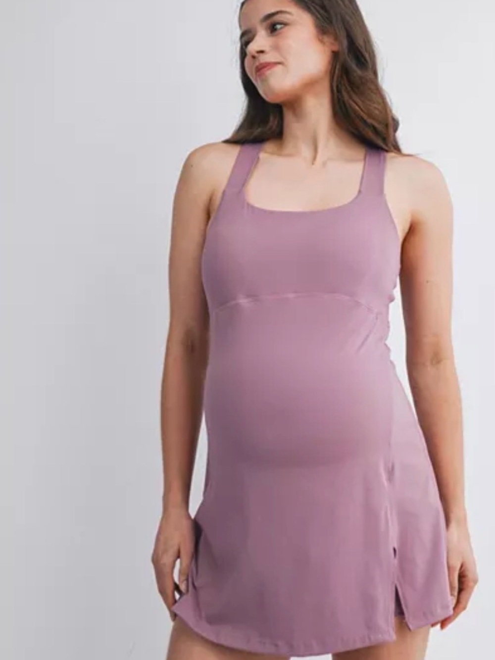 Mauve Maternity Active Dress